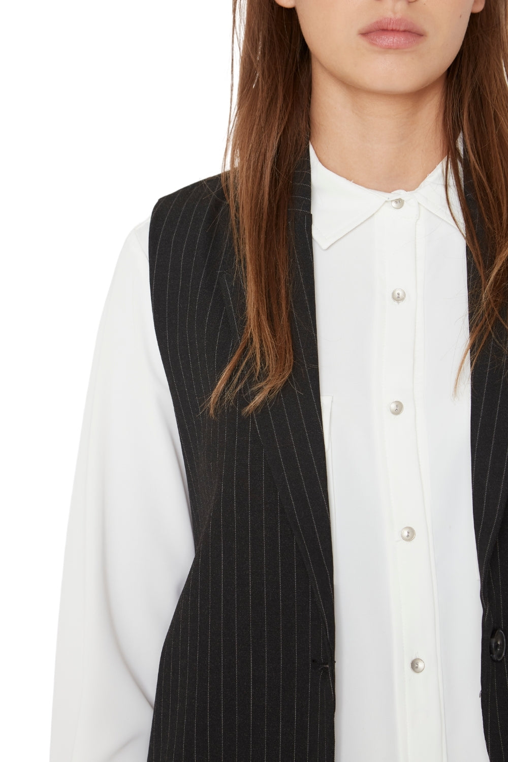 Blazer Owen rayas gris sin manga