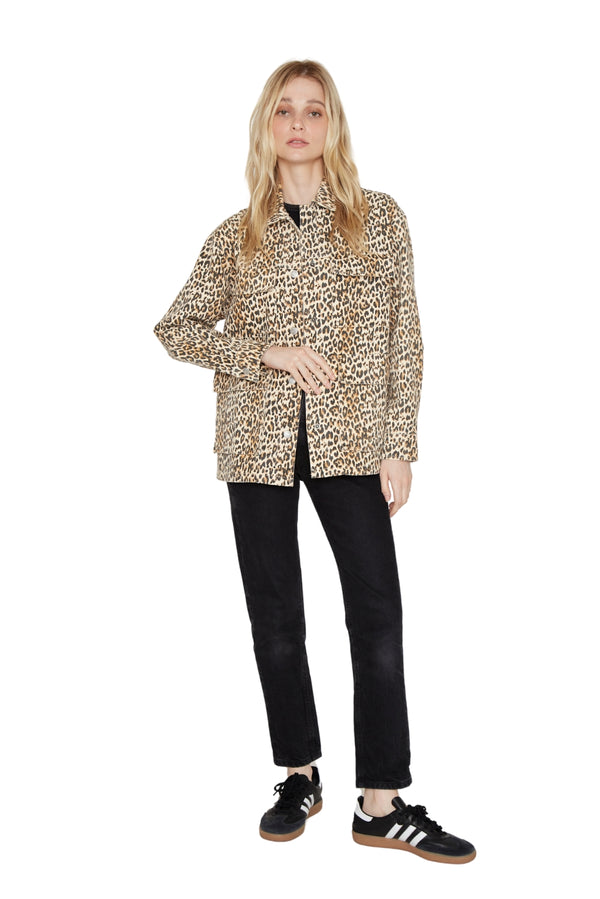 Chaqueta animal print denim