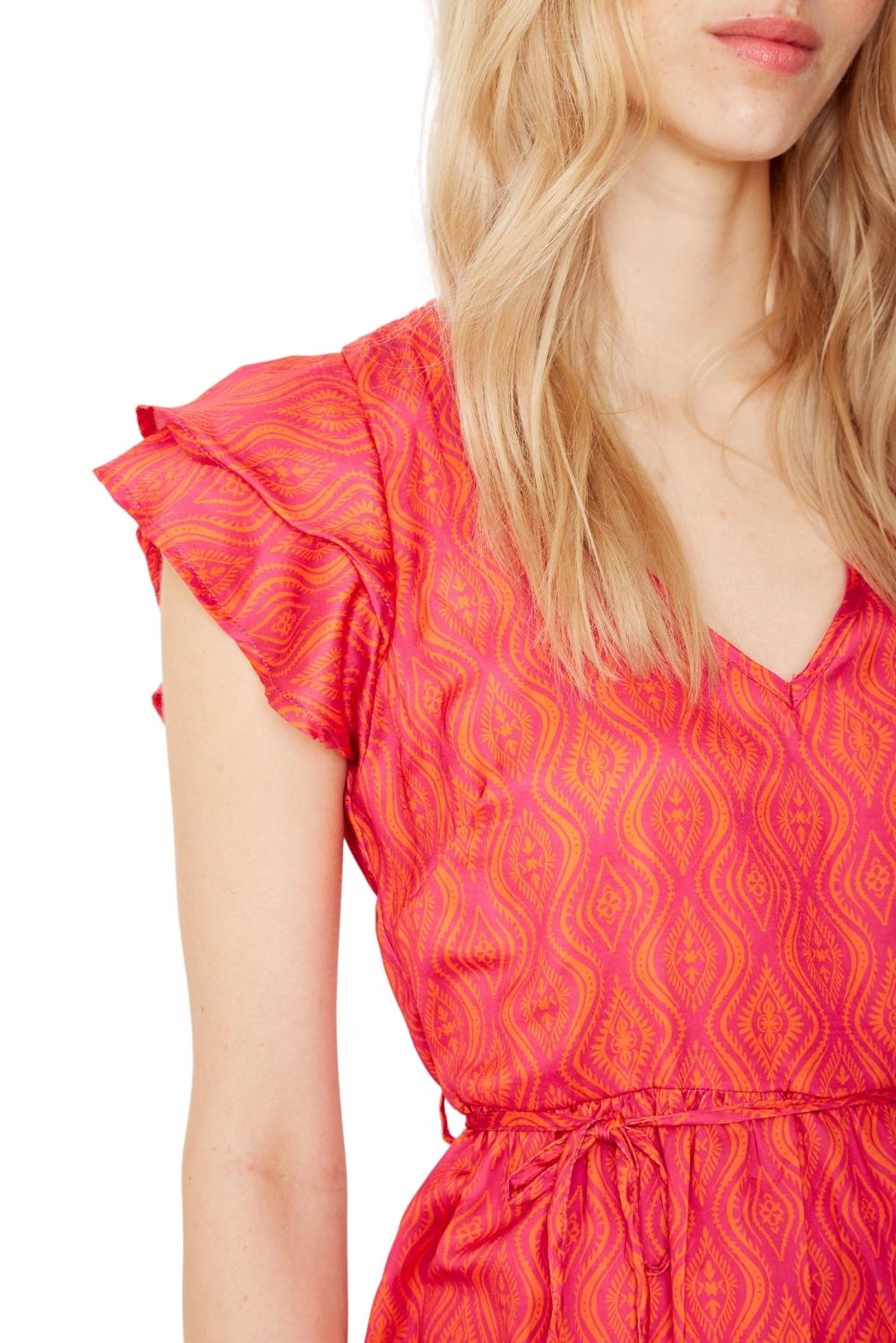 Vestido Anna corto boho print