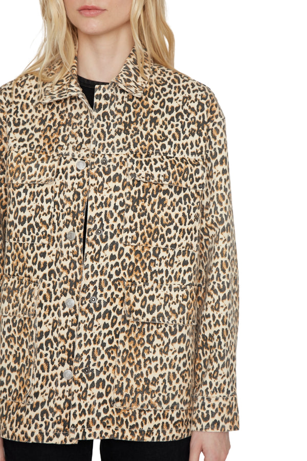Chaqueta animal print denim