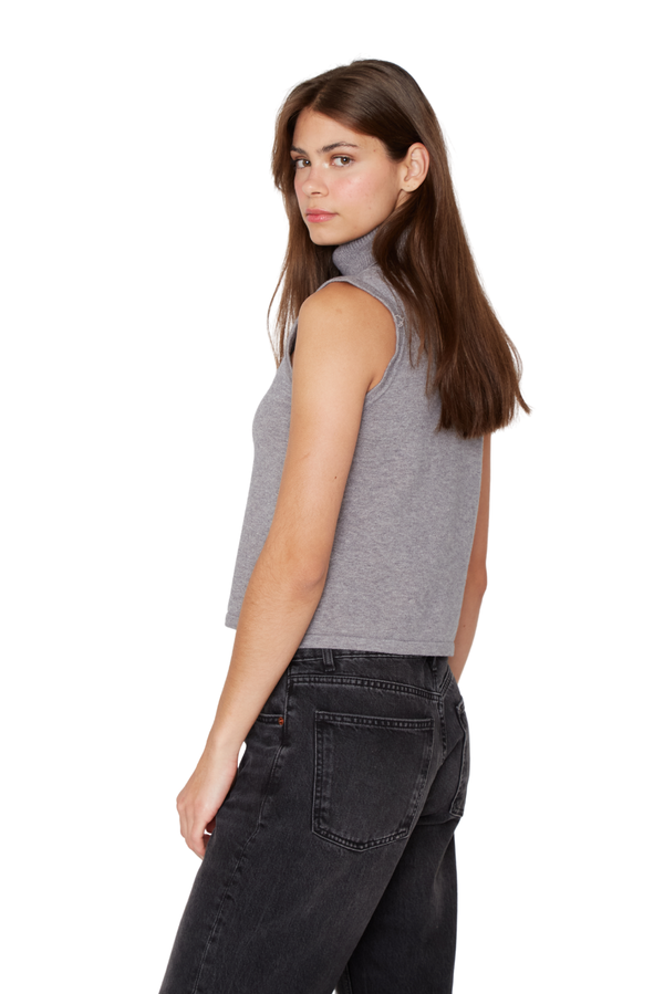 Chaleco Manu sin manga gris