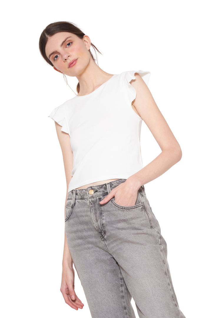 Polera Gracia alitas III blanca