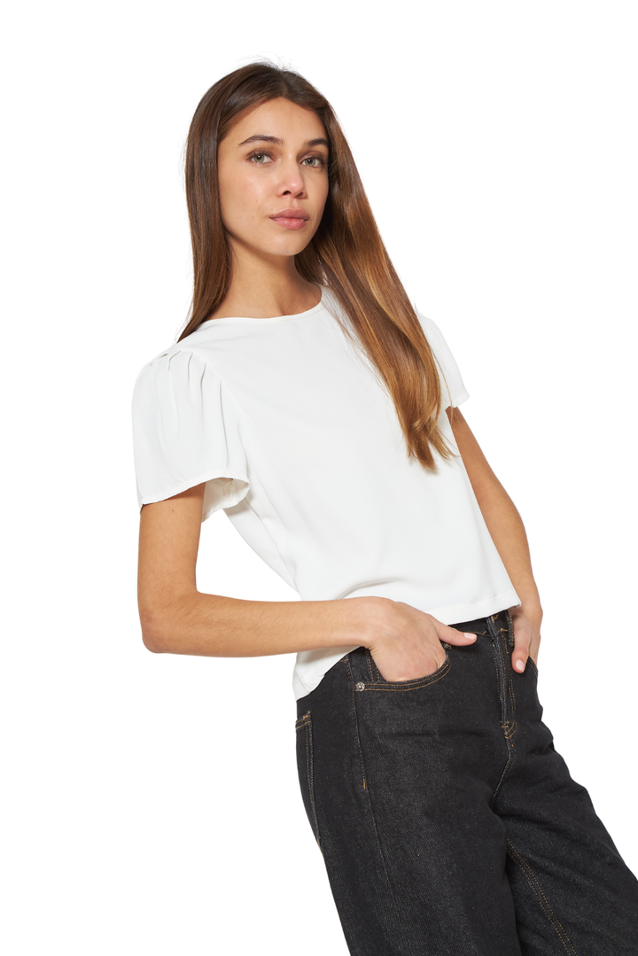 Blusa Olivia Satin blanca