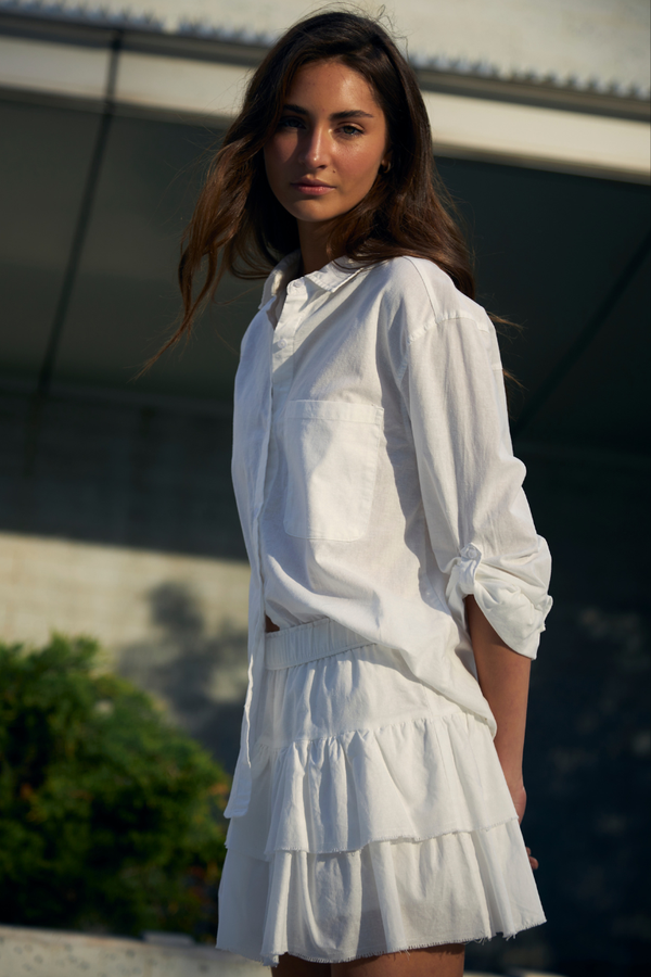 Falda Lino Ame blanca