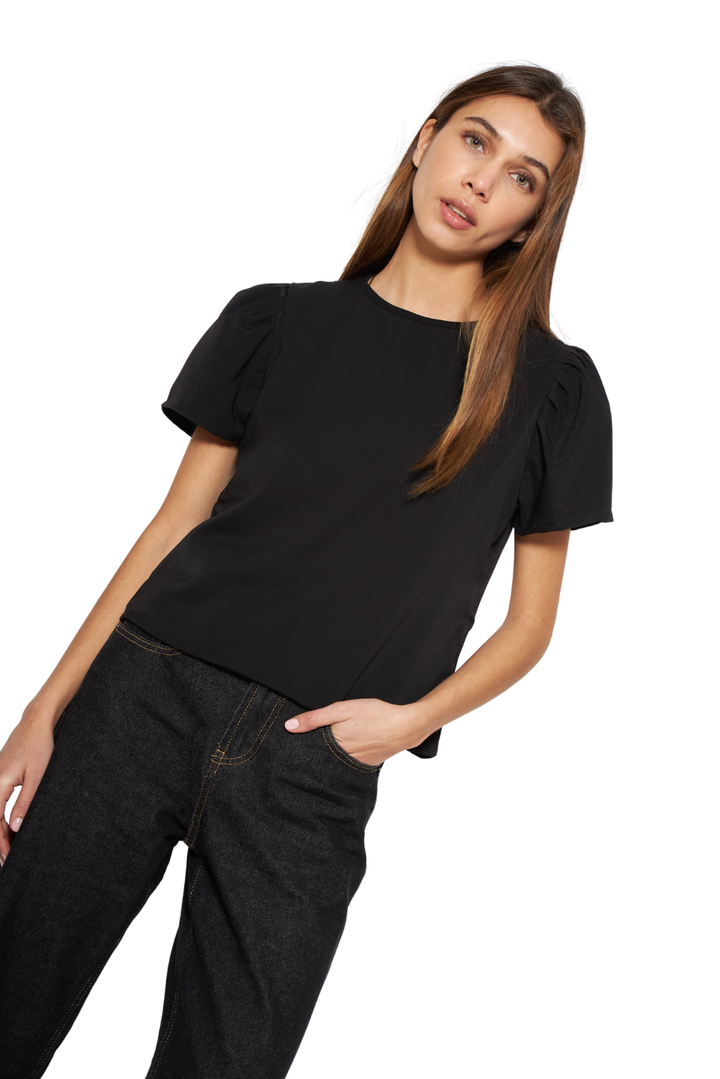 Blusa Olivia III satín negra