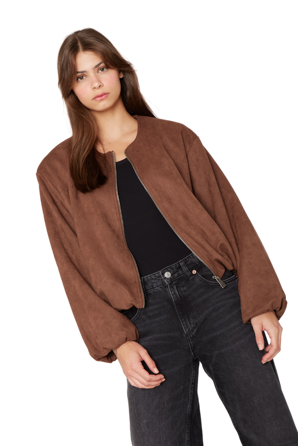 Chaqueta Bimba café