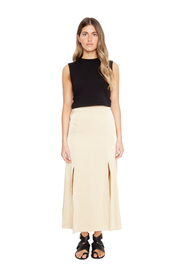 Falda Jane satin dorada