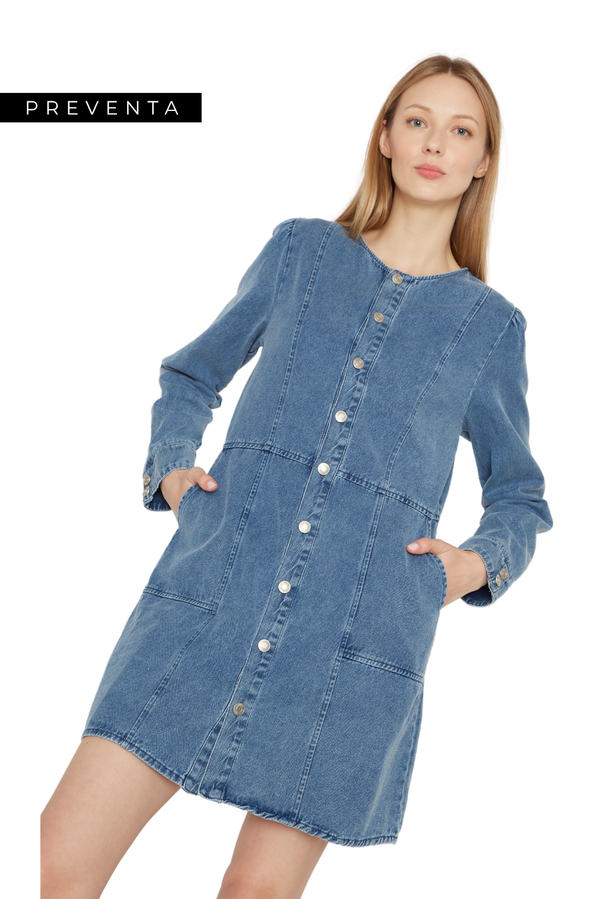 Vestido Demin Stone azul