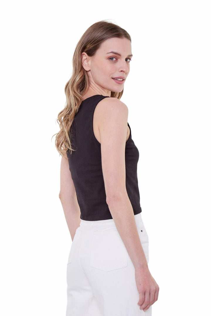 Polera Gracia crop II negra