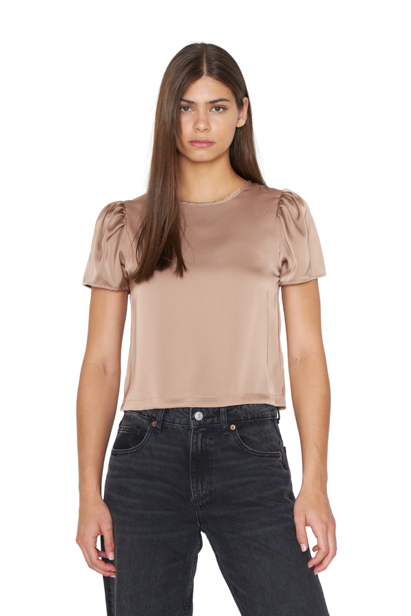 Blusa Olivia satin café