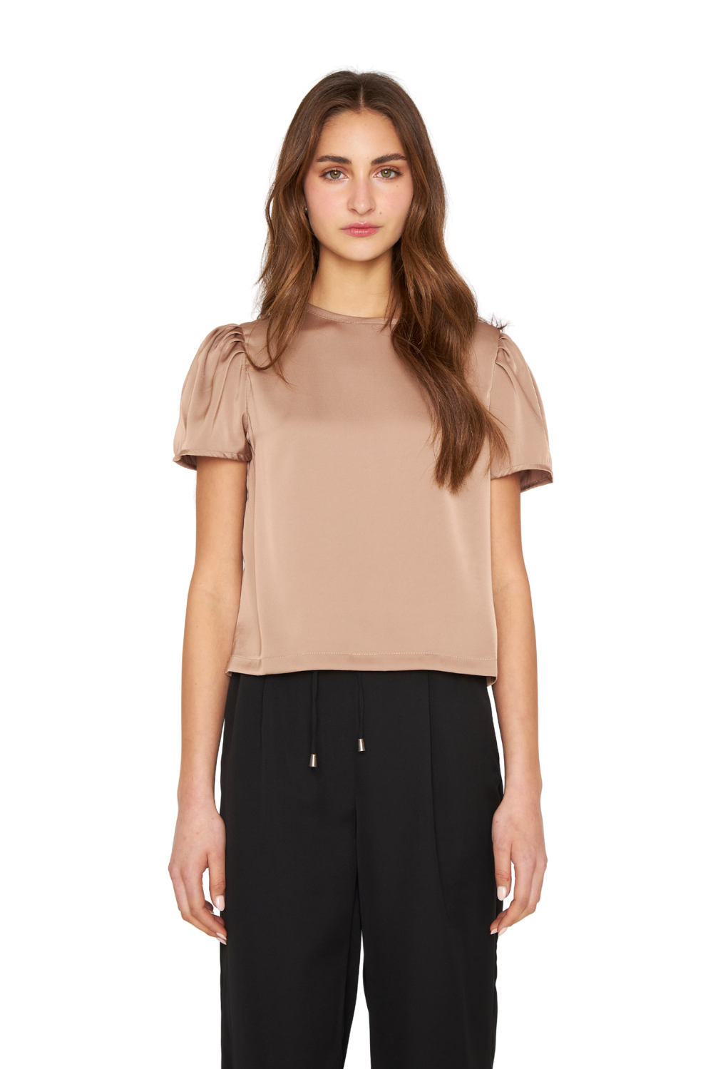 Blusa Olivia satin café