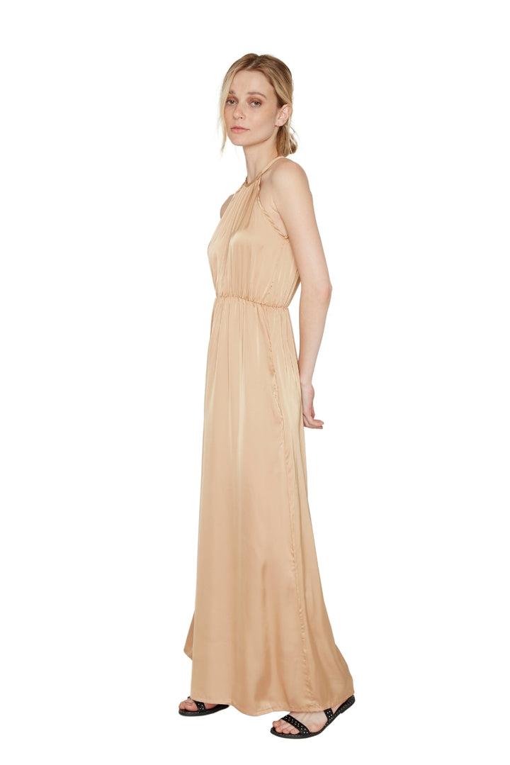 Vestido Renata satin dorado