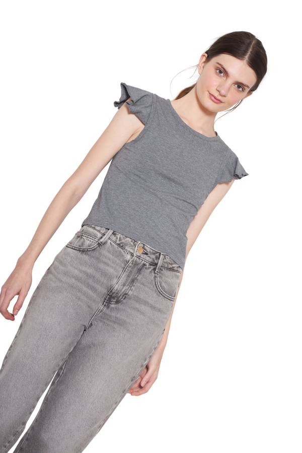 Polera Gracia alitas III gris