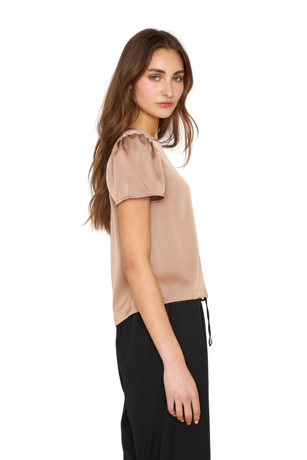 Blusa Olivia satin café