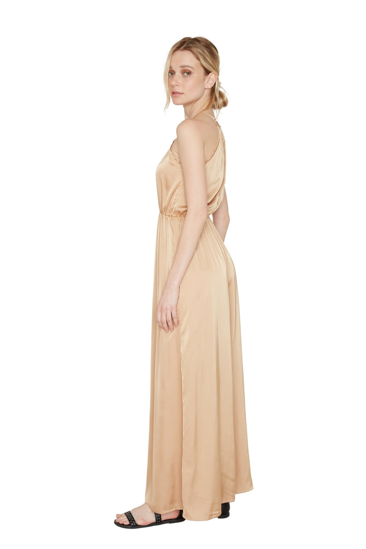 Vestido Renata satin dorado