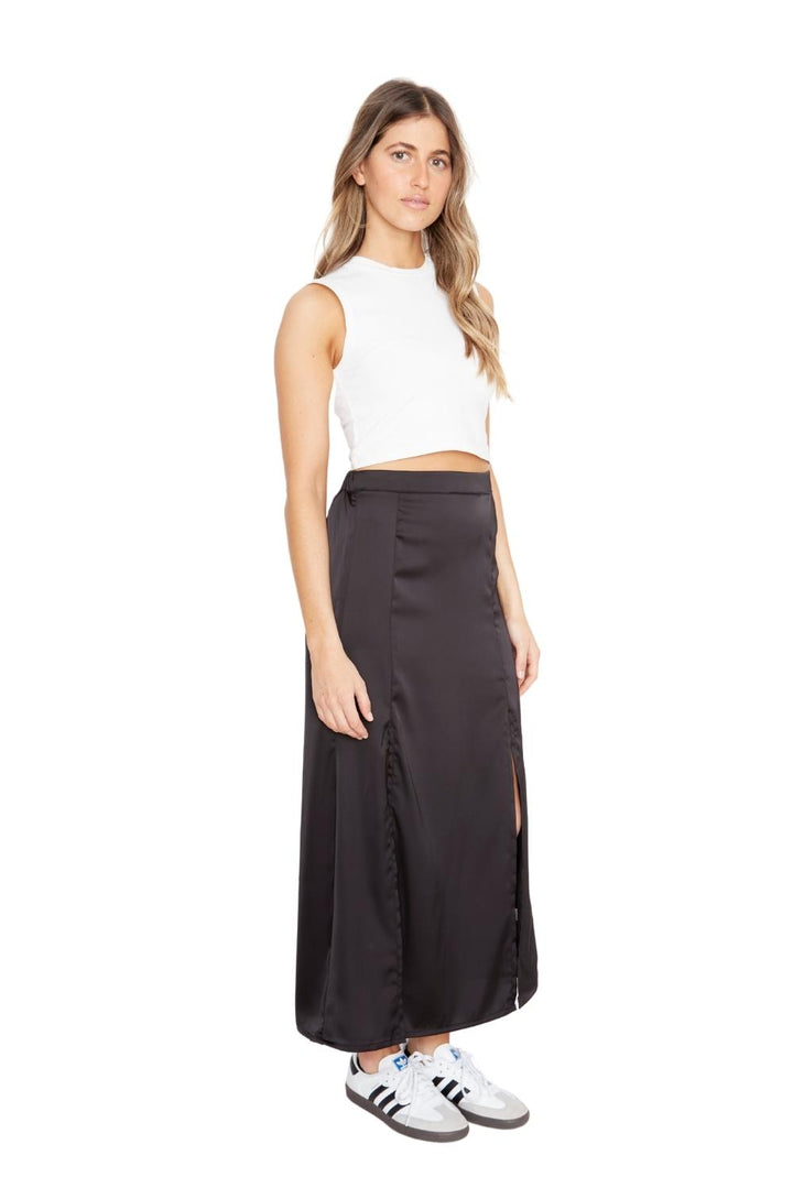 Falda Jane satin negra
