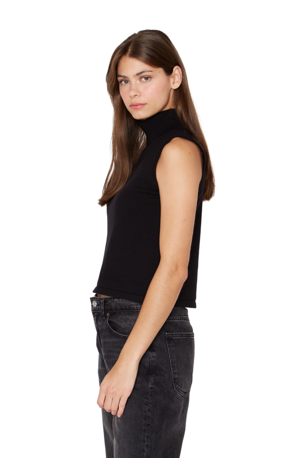 Chaleco Manu sin manga negro