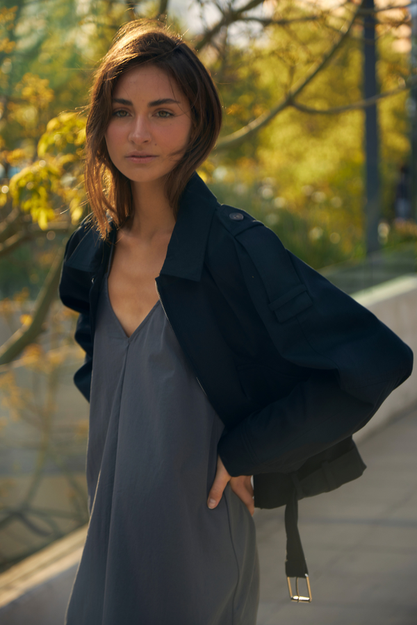 Chaqueta Aviadora Cotton negra