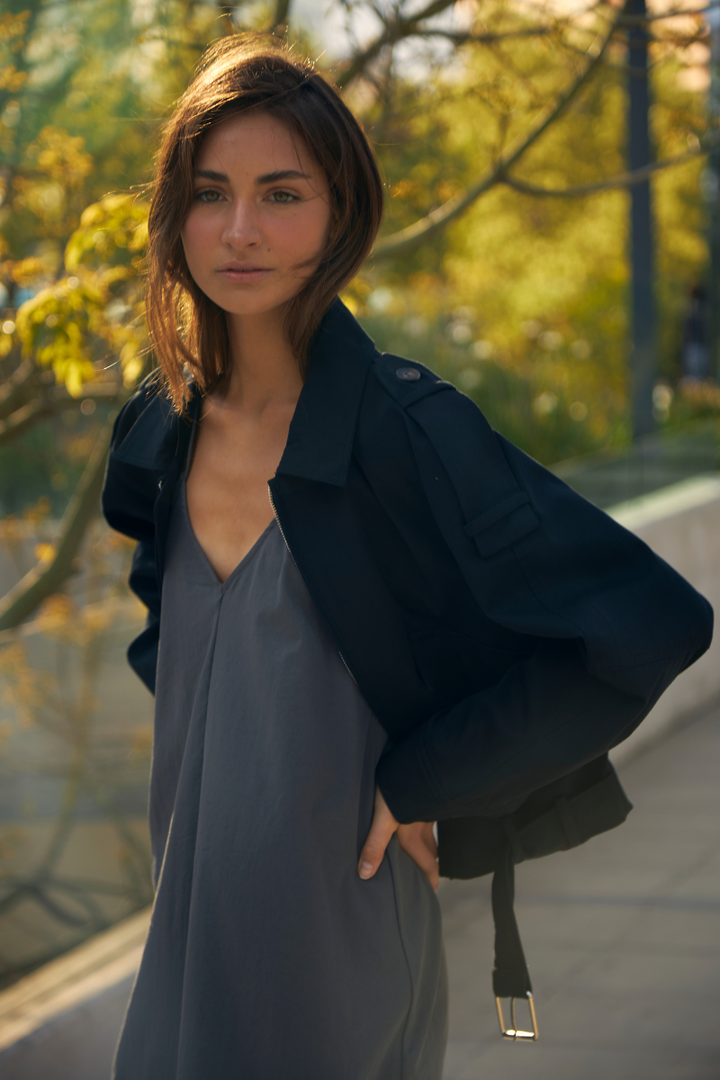 Chaqueta Aviadora Cotton negra
