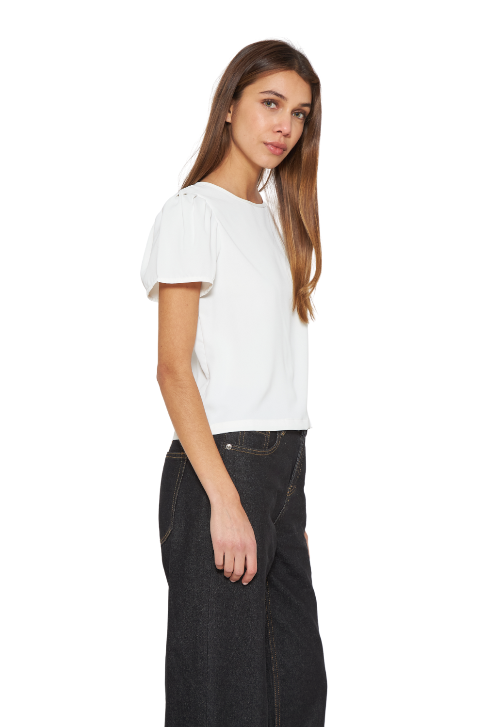 Blusa Olivia Satin blanca