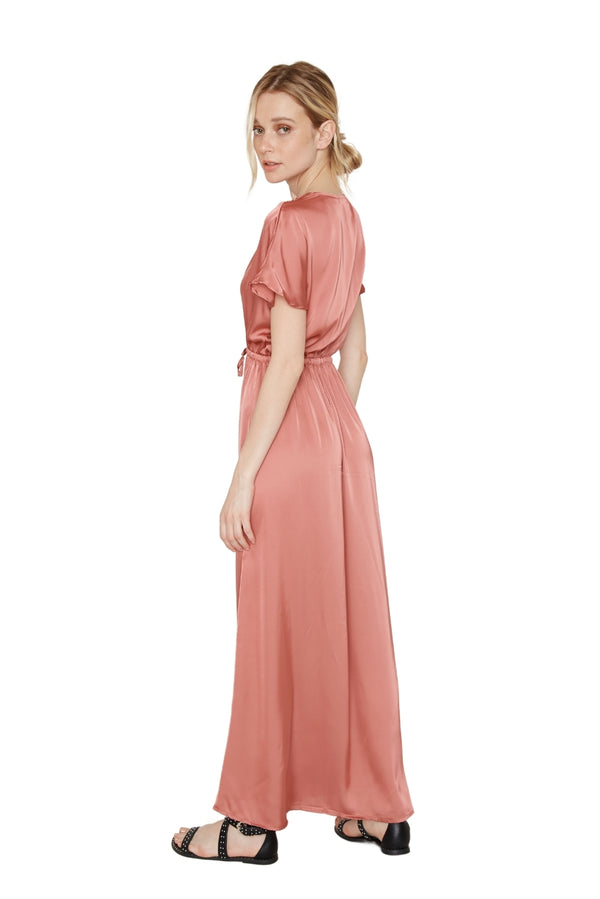 Vestido Lucila satin cobre