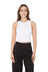 Rib Tank Top Crop blanco