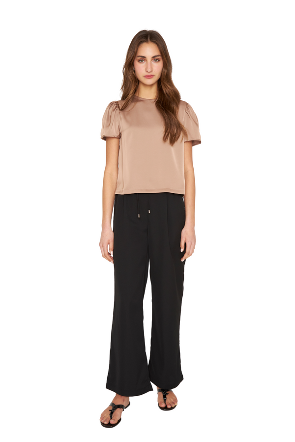 Blusa Olivia satin café