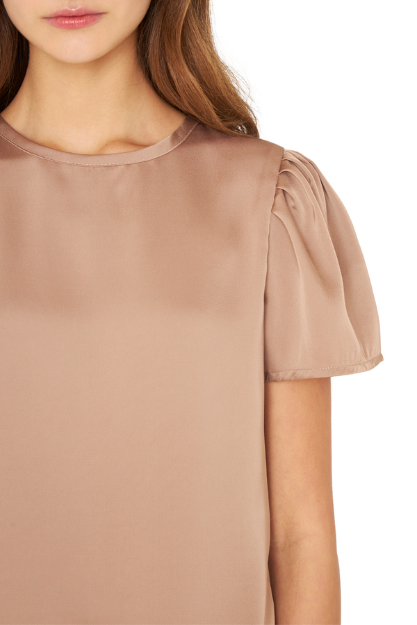 Blusa Olivia satin café