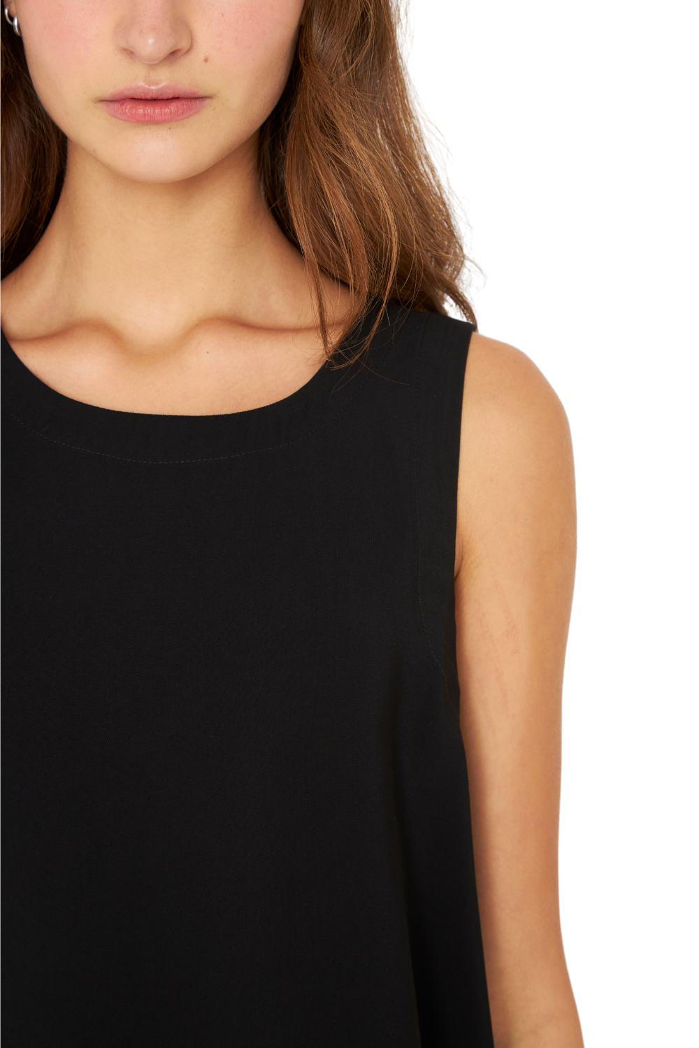 Polera Ana sin mangas negra