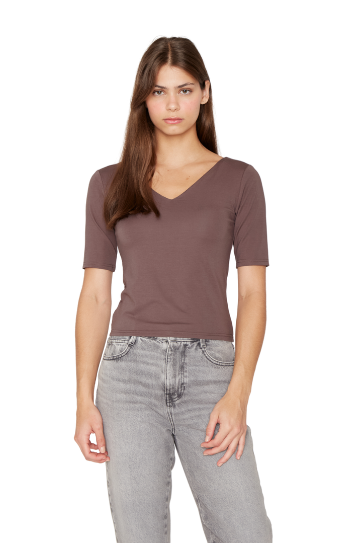 Polera Elisa café