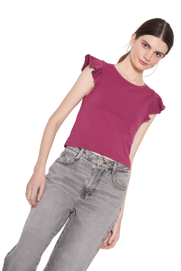Polera Gracia alitas III uva