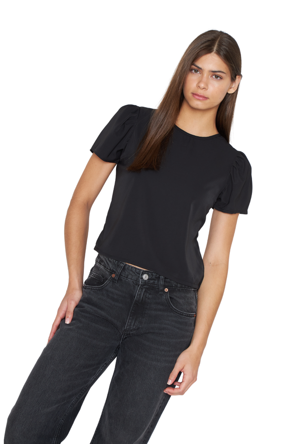 Blusa Olivia III satín negra
