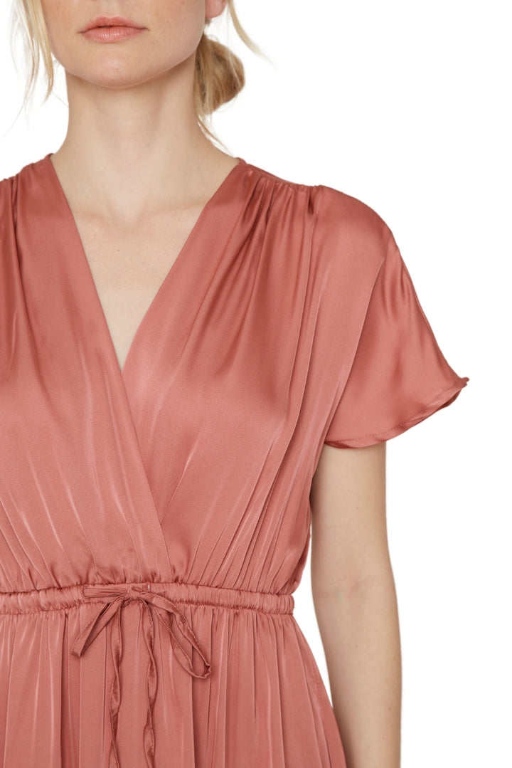 Vestido Lucila satin cobre