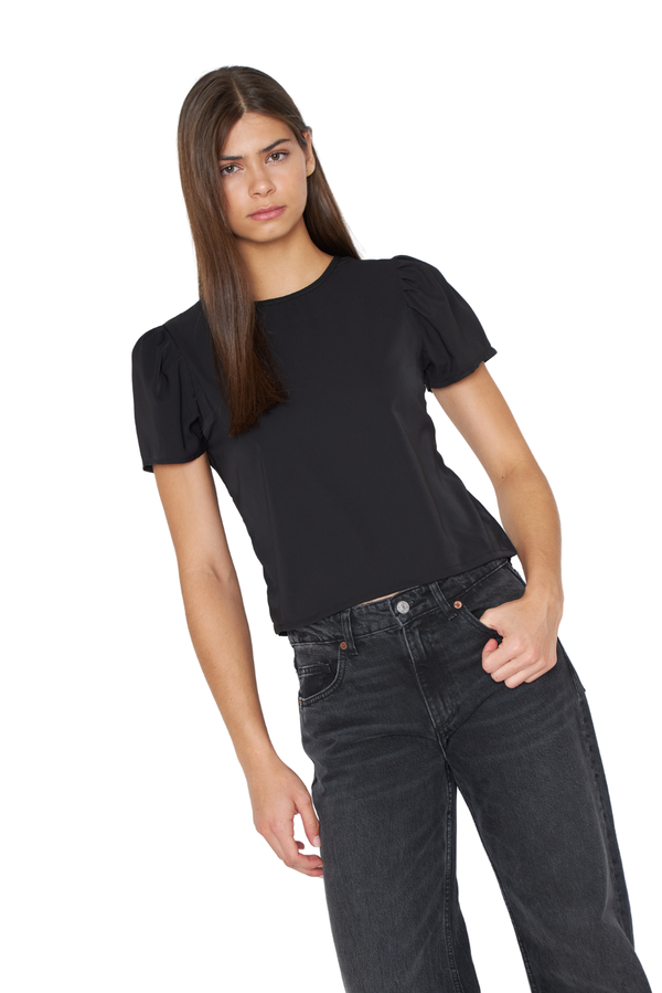 Blusa Olivia III satín negra