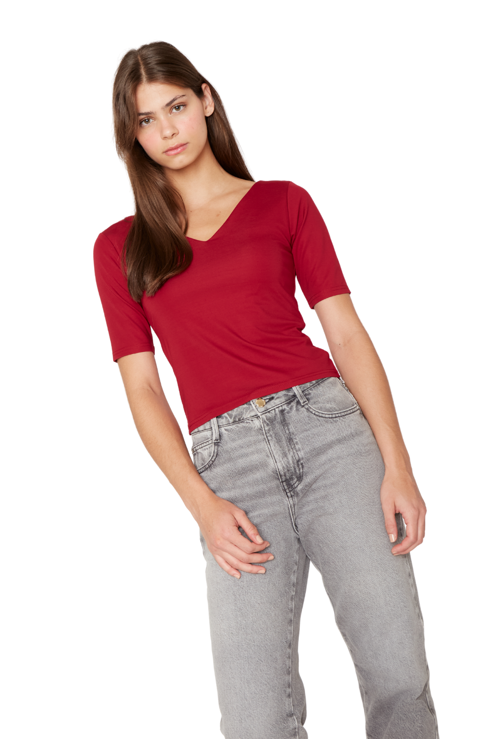 Polera Elisa cherry