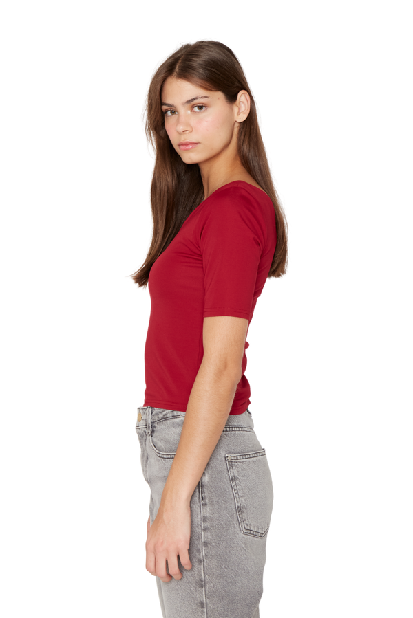 Polera Elisa cherry