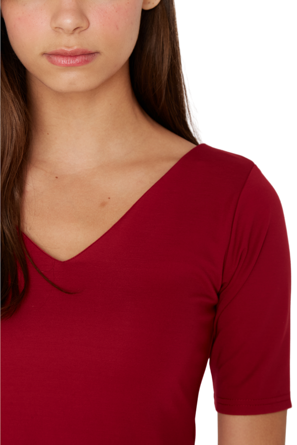 Polera Elisa cherry