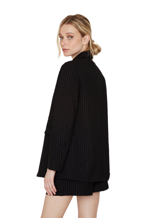 Blazer Owen rayas negro