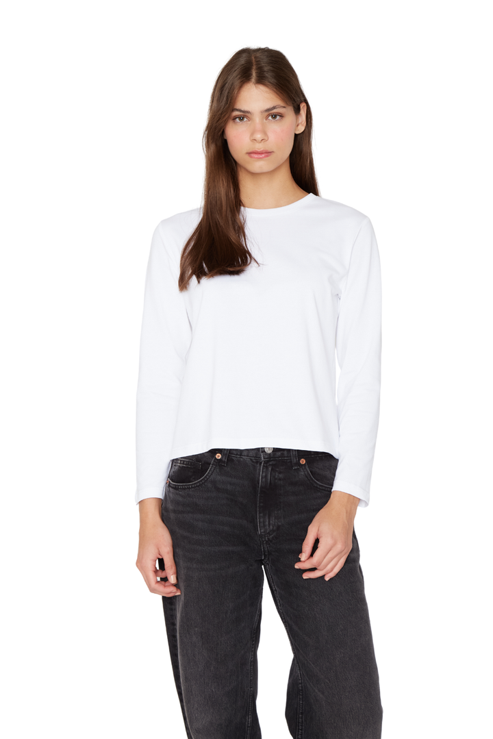 Polera Jacinta manga larga blanca