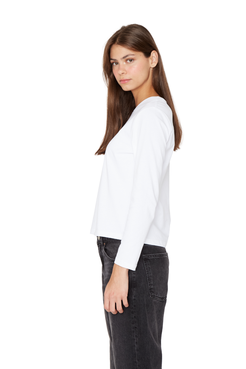 Polera Jacinta manga larga blanca