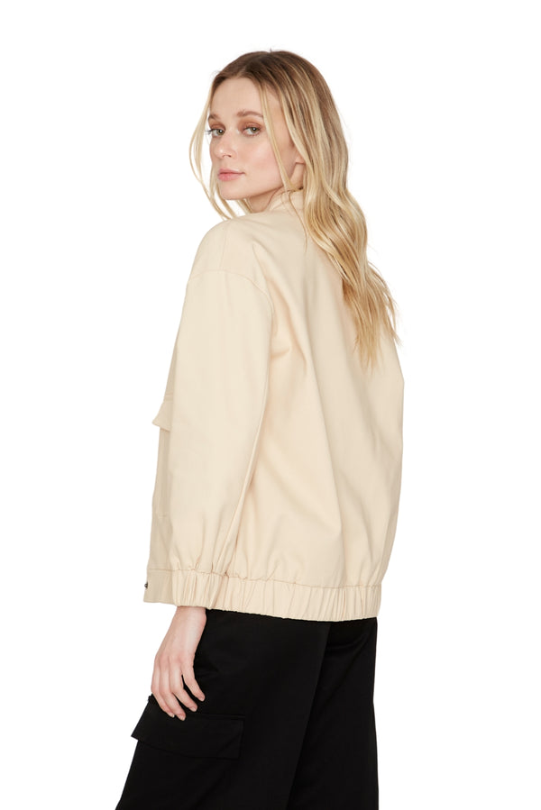 Chaqueta Bomber manga larga crudo