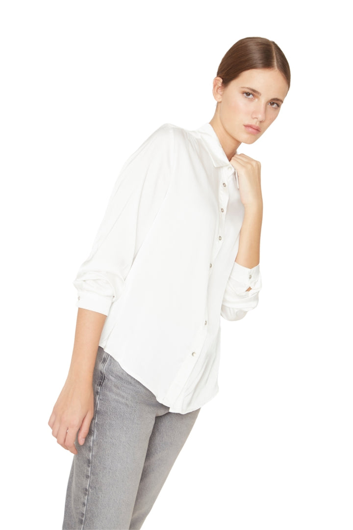 Blusa Sara satin blanca