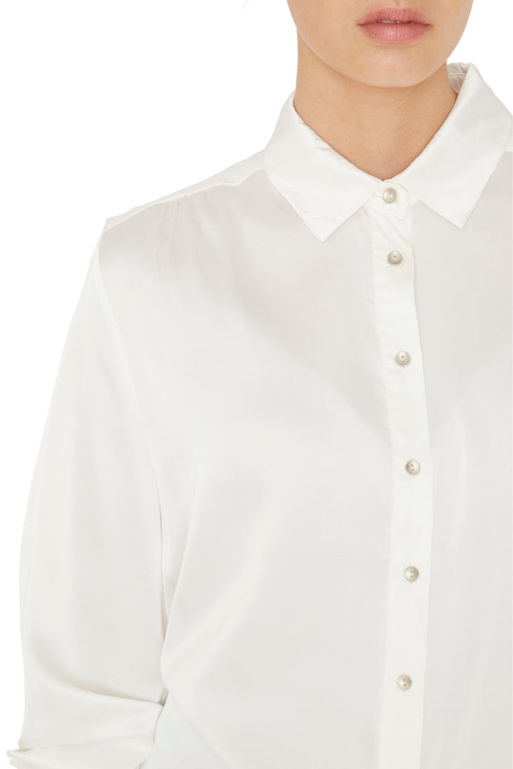 Blusa Sara satin blanca