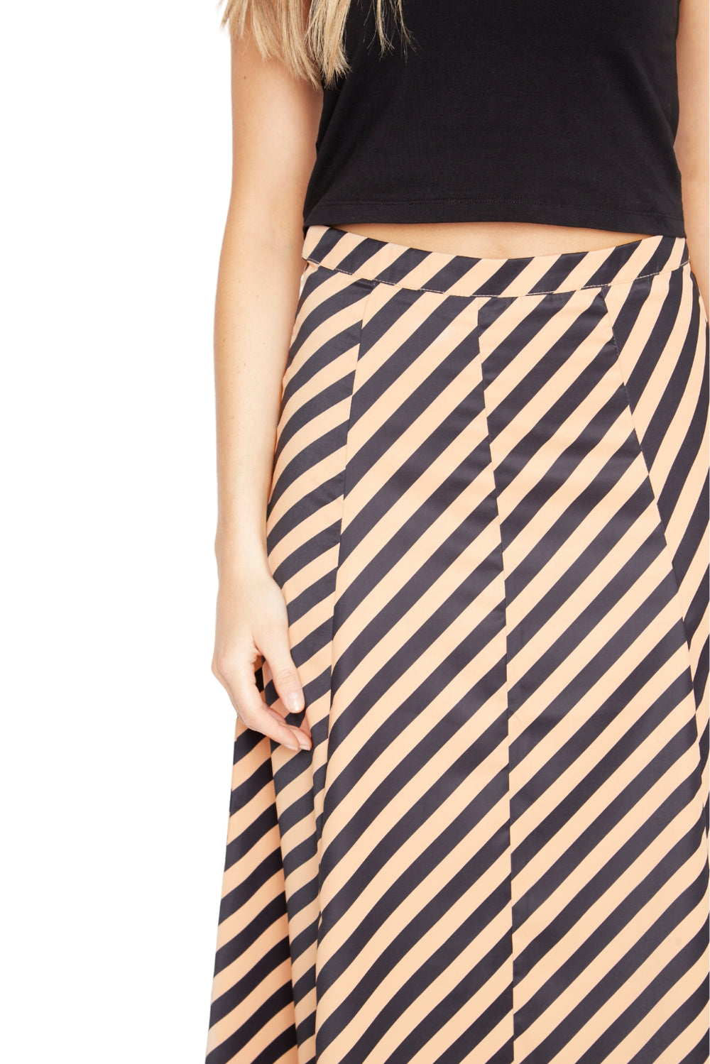 Falda Delfi print líneas