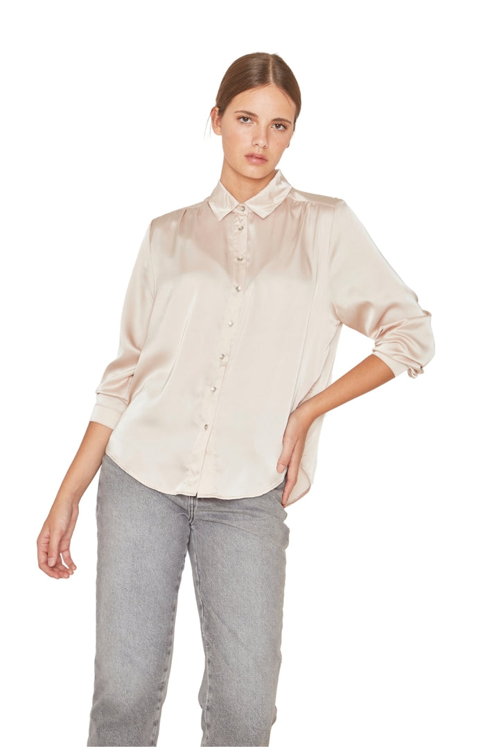 Blusa Sara satin dorada