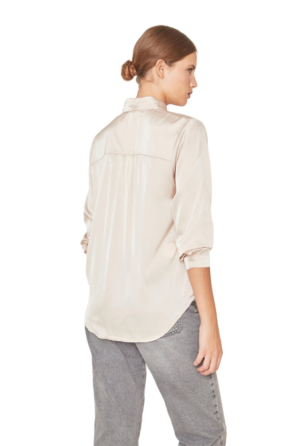 Blusa Sara satin dorada