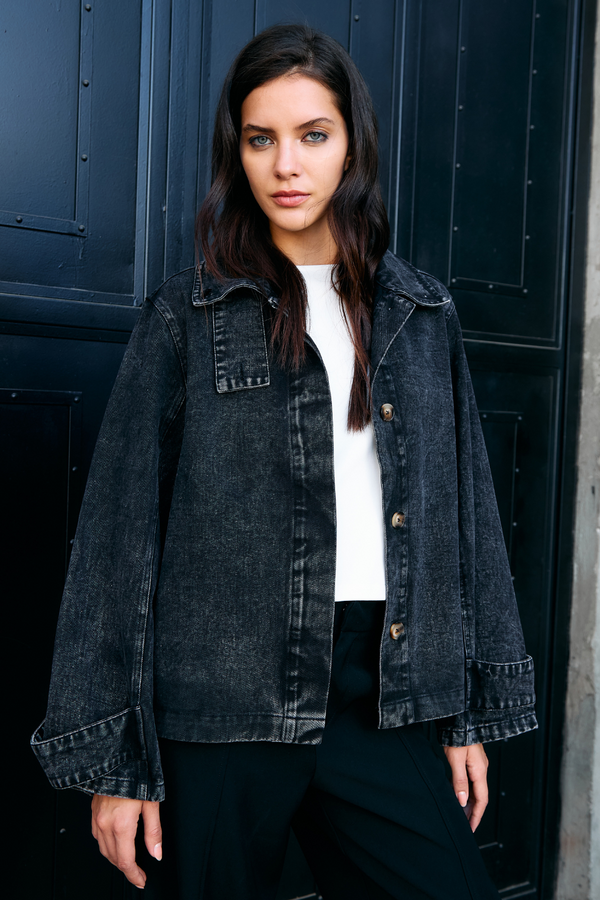 Chaqueta Denim Olivia negra