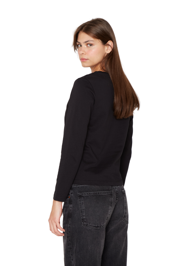 Polera Jacinta manga larga negra