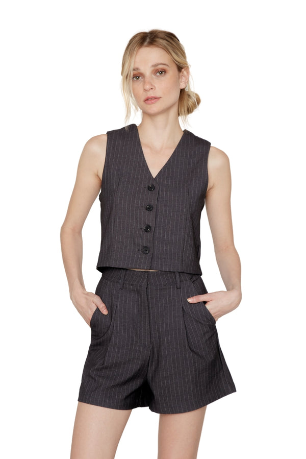 Vest Owen rayas gris