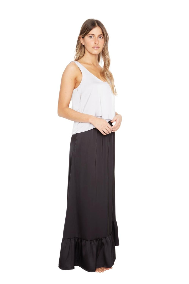 Falda Ana satin negra